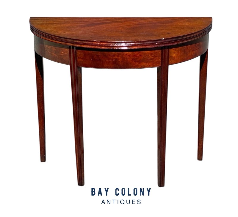 Antique Hepplewhite Mahogany Card Table / Console Table gallery