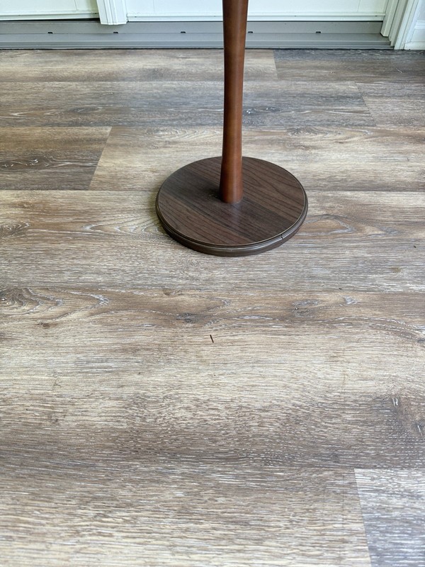 Mid-Century Modern Chess Checkers Game Board Pedestal Table Laminate Wood 18” gallery
