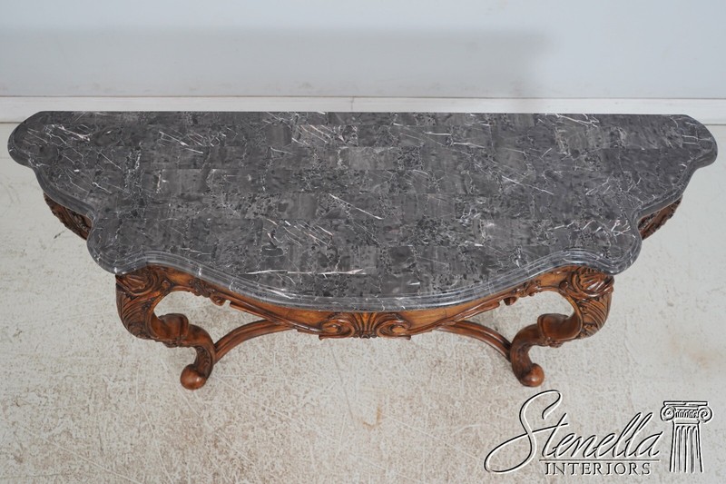 68054: Marble Top Italian Style Console Foyer Table 1 Of 2 gallery
