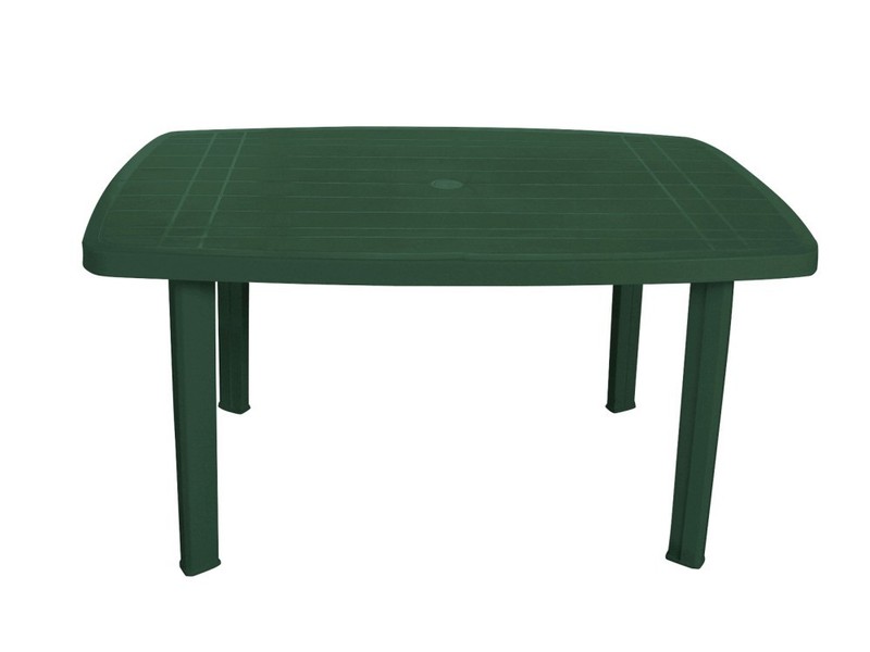 Green Resin Table Model Faretto 100X70 Cm