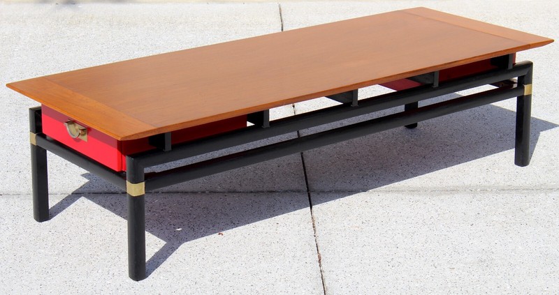 Mid-Century Modern Asian-Inspired Coffee Table by Michael Taylor Style for Baker gallery