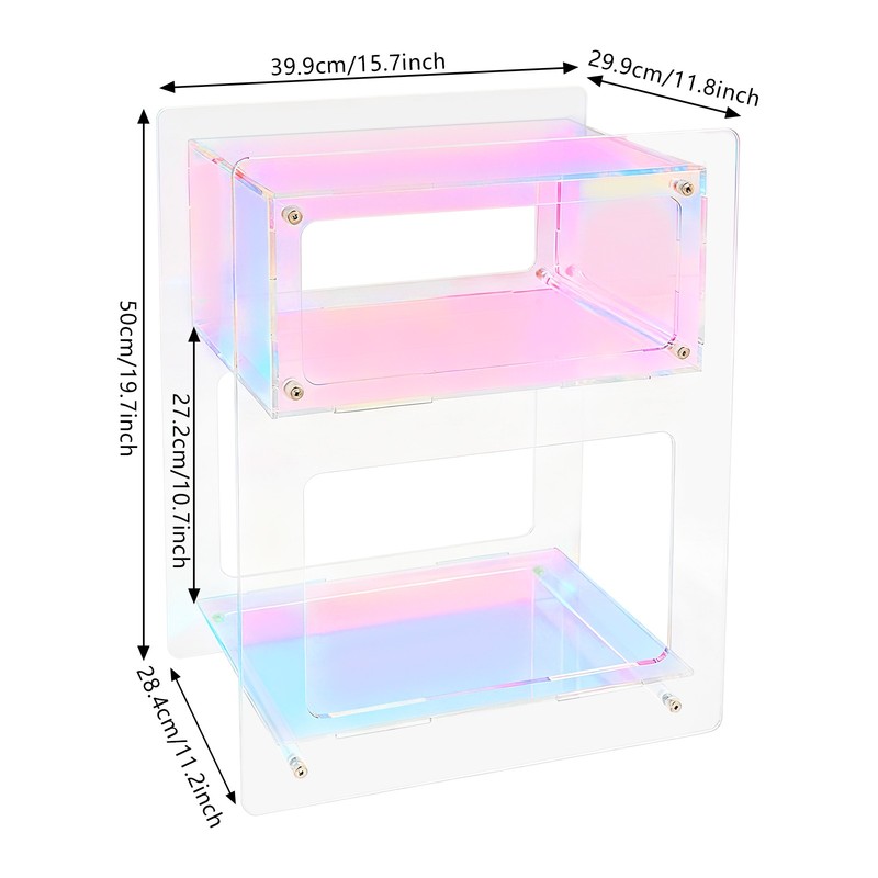 Acrylic Side Table, Acrylic Nightstand for Bedroom, Side Table for Living Room