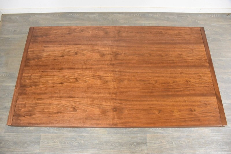 Refinished Walnut and Chrome Dining Table gallery