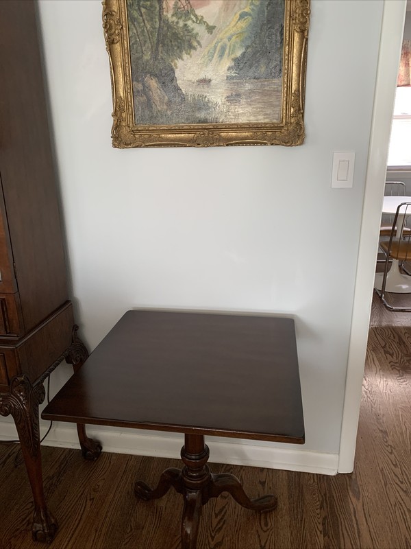 Kittinger Williamsburg Adaptation Mahogany Square Queen Anne Style Side Table