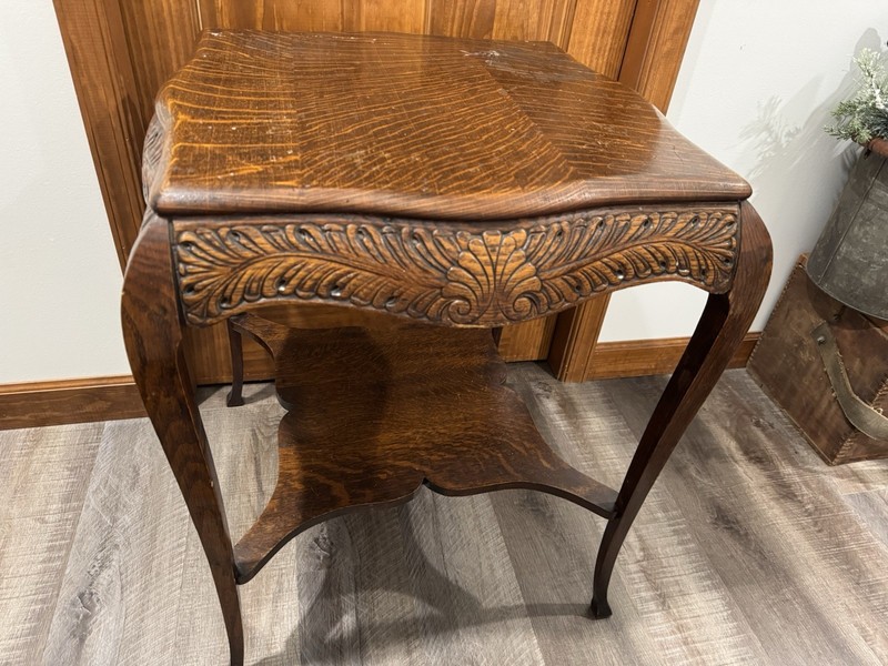 Antique Larkin Quarter Sawn Oak Parlor/Library Table 24”x24”x29” gallery
