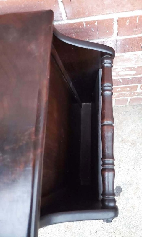 Antique Magazine Cabinet Flame Mahogany 34x33x13 Available For Pickup gallery