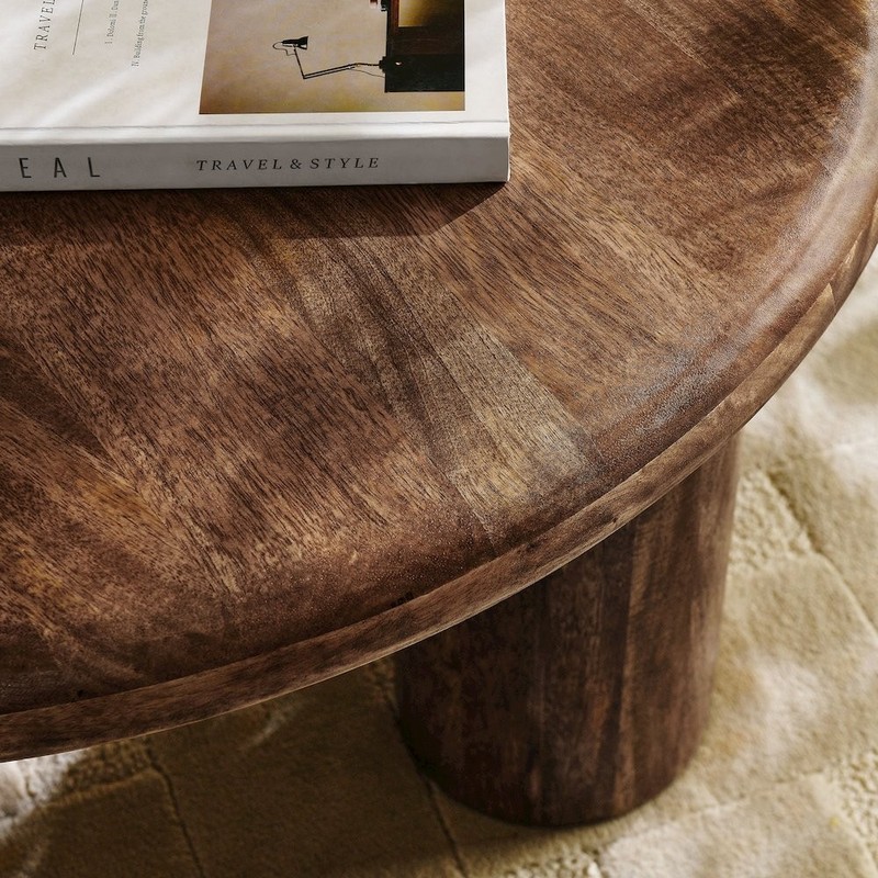 Mavina Round Mango Wood Coffee Table gallery