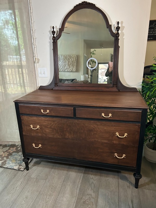 Antique Solid wood dresser with mirror gallery