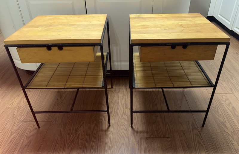 RARE PAUL MCCOBB PLANNER GROUP MCM END TABLES-SET OF 2