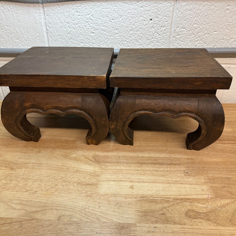 VTG Solid Hardwood Opium Type Table 10” By 10” By 8”H gallery