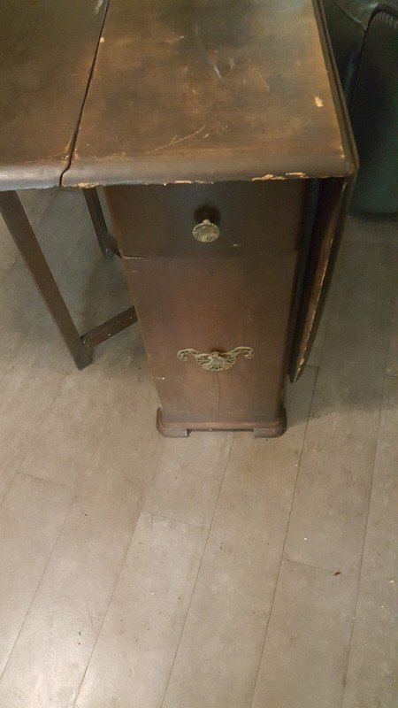 Antique drop leaf table with drawers gallery