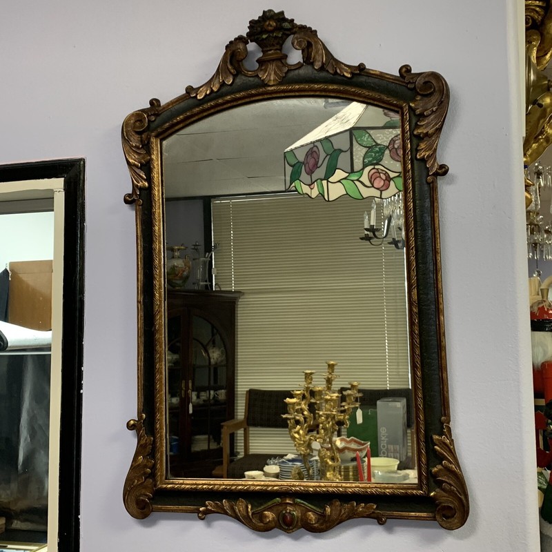 VTG 1930s Italian Hand Carved Gilt Wood 36" Console Table w/ Matching 32" Mirror gallery