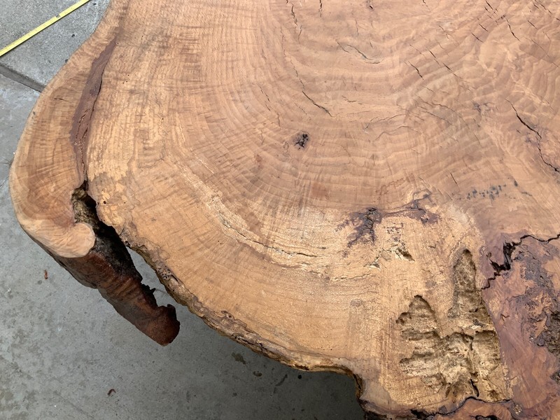Vintage Mid Century Modern Rustic Live Edge Wood Coffee Table Hugh 55" gallery