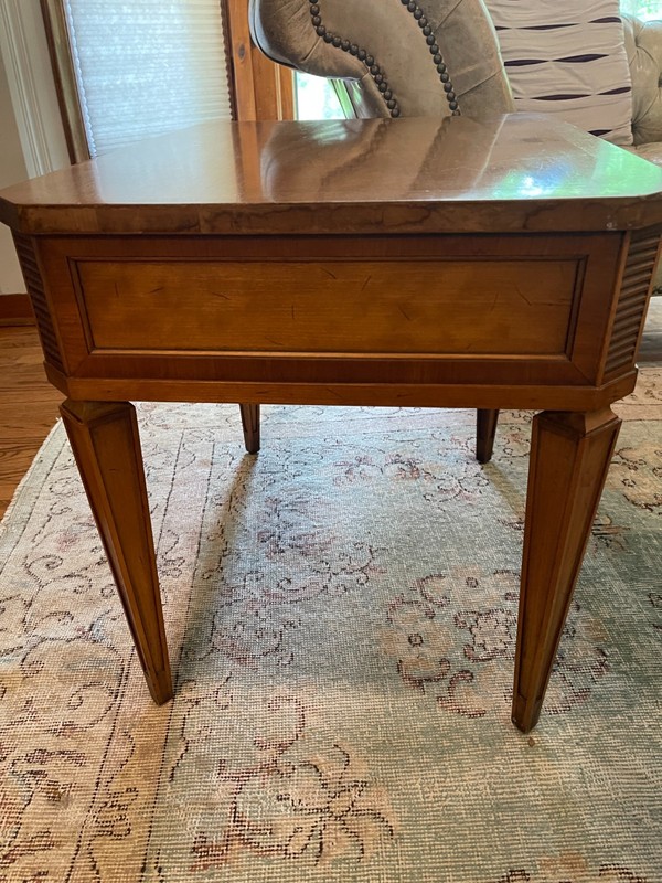 Vintage Drexel “Palazzo” Walnut Side Table / End Table H22 x W20 x D26 inches gallery