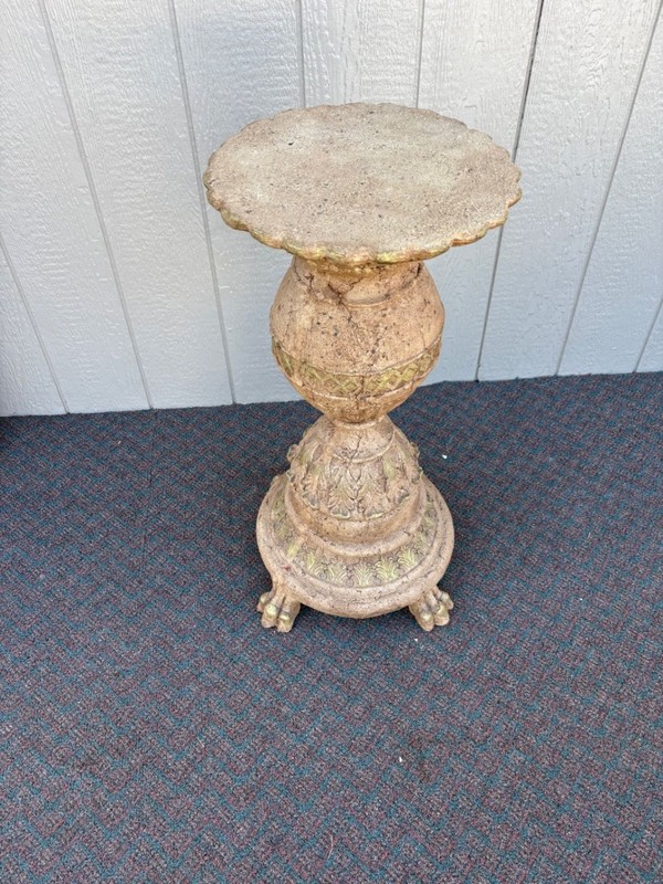 67421 Ornate Resin Pedestal with Claw Feet and Acanthus Details gallery