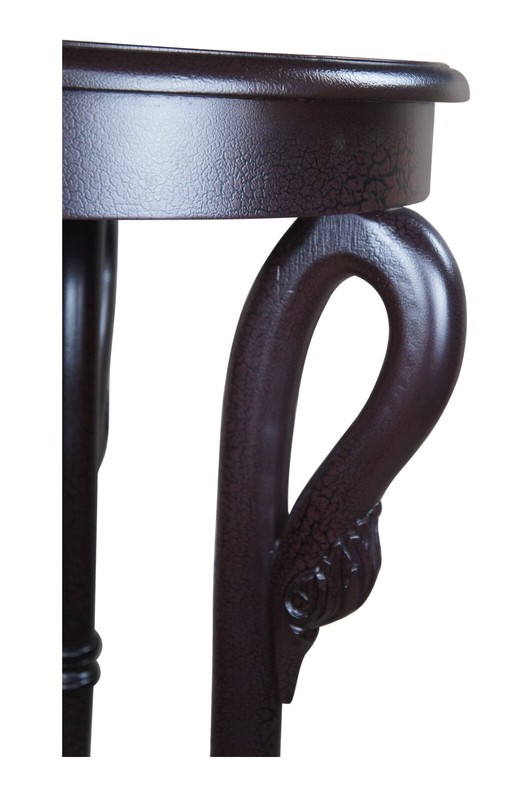 French Directoire Crackle Lacquer Gueridon Swan Pedestal Table Sculpture Stand gallery