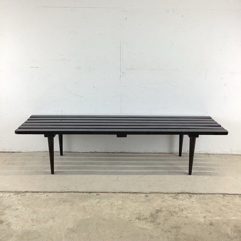 Mid-Century Slat Bench or Coffee Table