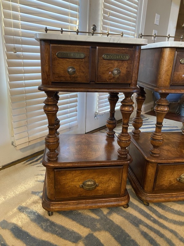 Vintage Pulaski Rolling Apothecary Style Bedside Table(s) gallery