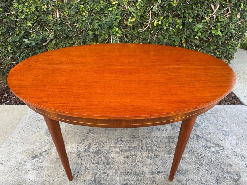 1950's Mid Century Modern Oval African Teak Dining Table gallery