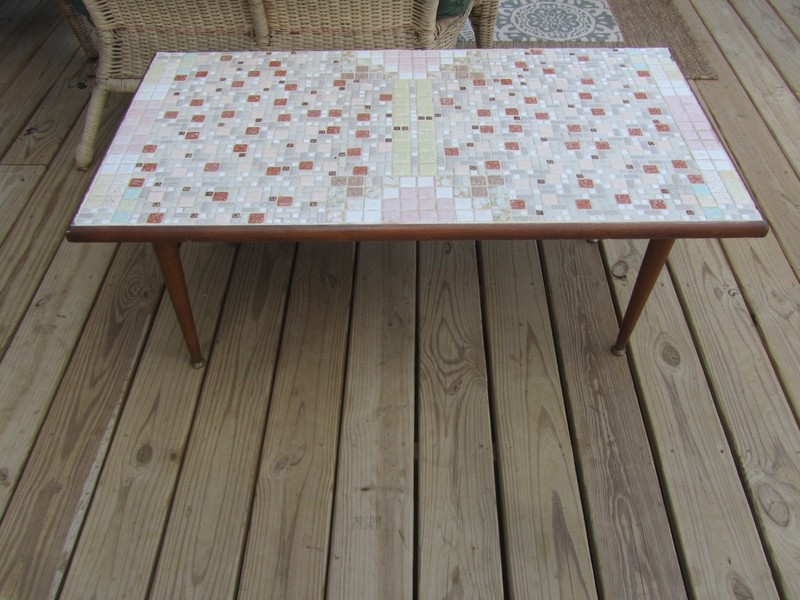 MIDCENTURY MODERN ART Deco TILE TOP COFFEE/EATING/SERVING/COUCH table