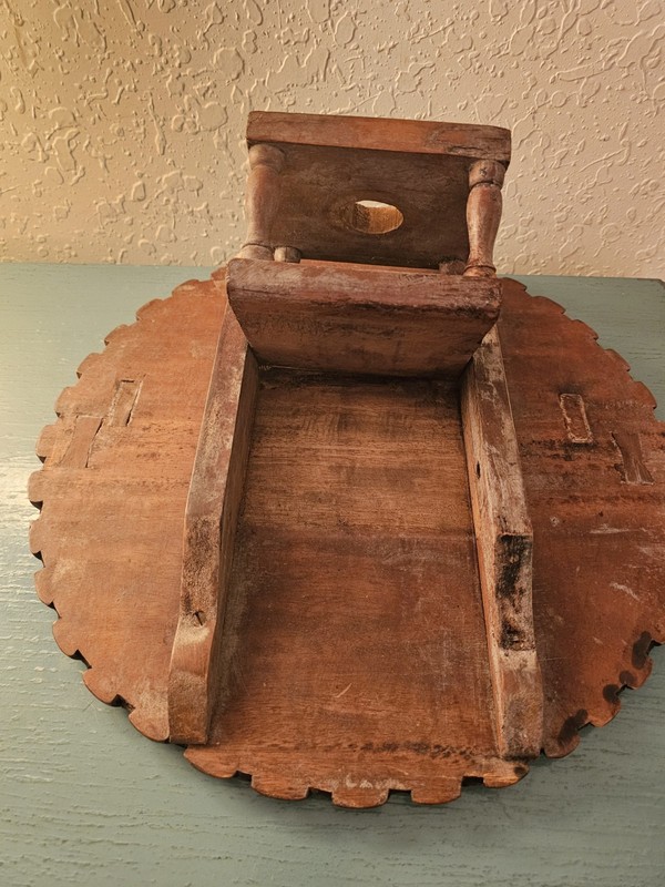 Antique Furniture Salvage-Mahogany Chippendale 15" Tilt TableTop W/Head, Rope... gallery