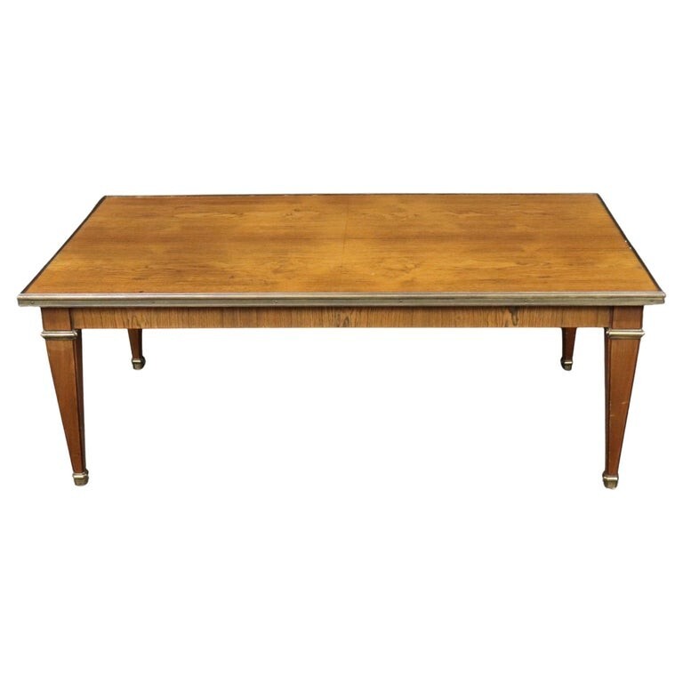 Beautiful Walnut and Brass Mounted French Directoire Baker Coffee Table