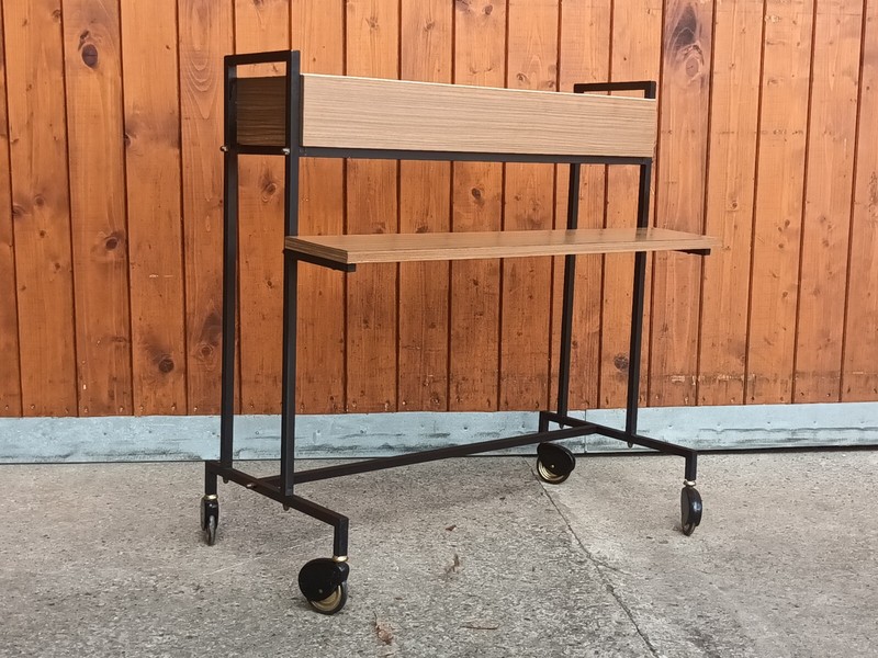 Flower Box Flower Bench Vintage 60s Danish Modern Plant Trolley Flower Stand 60s gallery