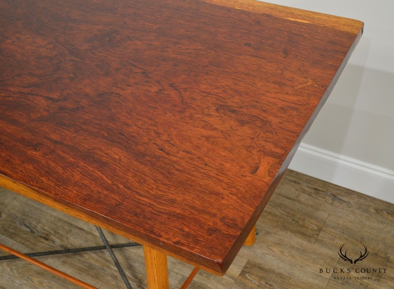 Exotic Rosewood top Studio Crafted Table with Bowtie and Cross gallery