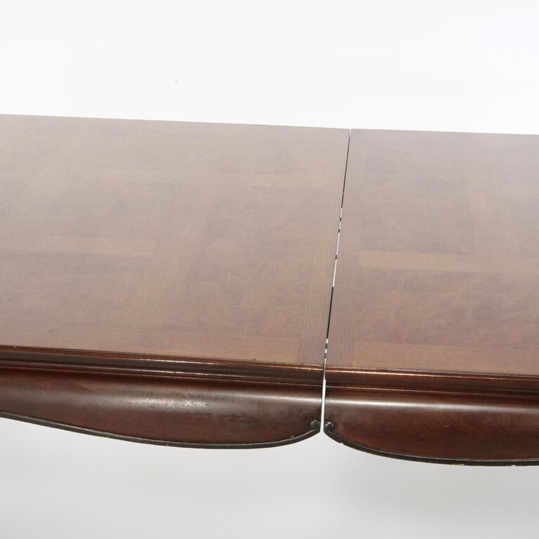 Chinese Chippendale Burl & Mahogany Dining Table 20thC gallery