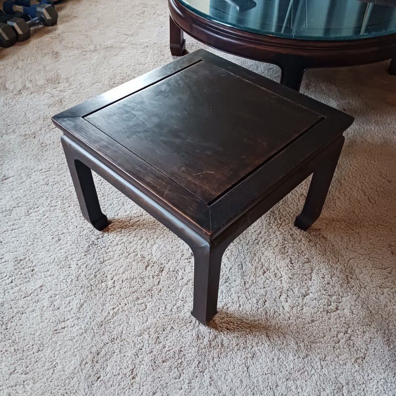 Chinoiserie Ming Asian Wood End Table