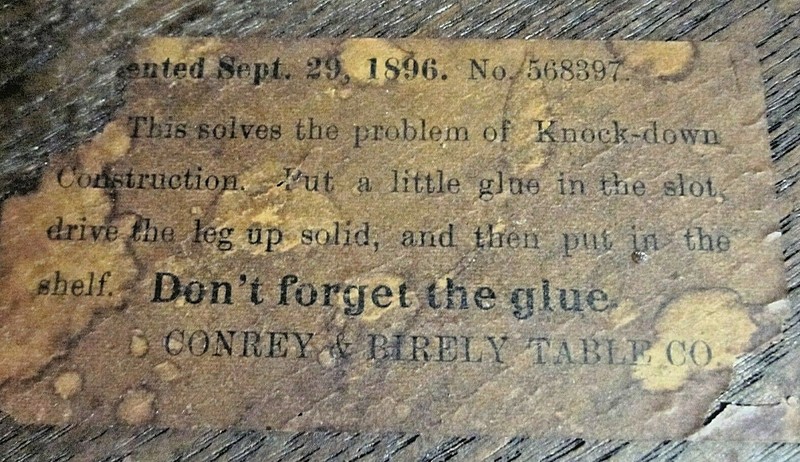 Indiana USA, Early Flat Pack Table 1896/7 Antique Import Rare. Ex Cond gallery