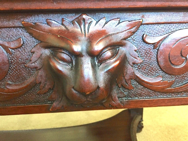 Early 20th century Mahogany Library Table, Partners Desk, B.C. Co. No. 690 gallery