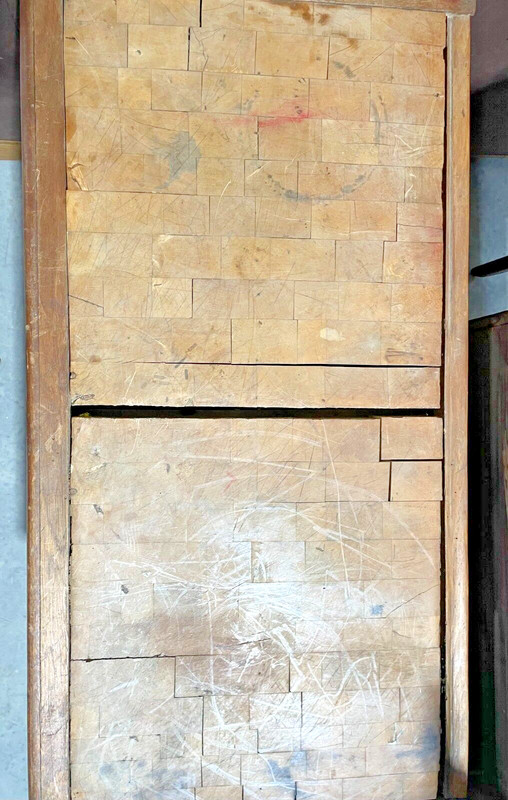 Maple Art Deco Butcher Block Table w/ Drawer gallery