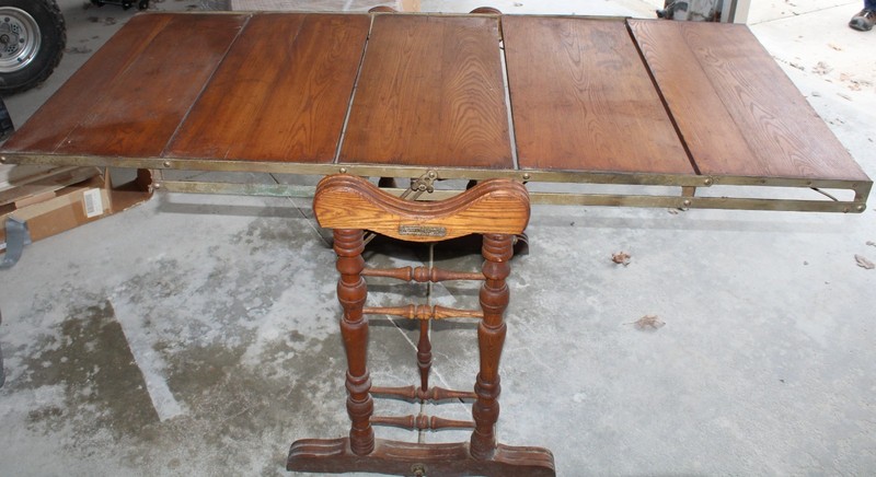 Antique Metamorphic Bakers Rack Table made by Yesbera MFG Company Toledo, OH gallery