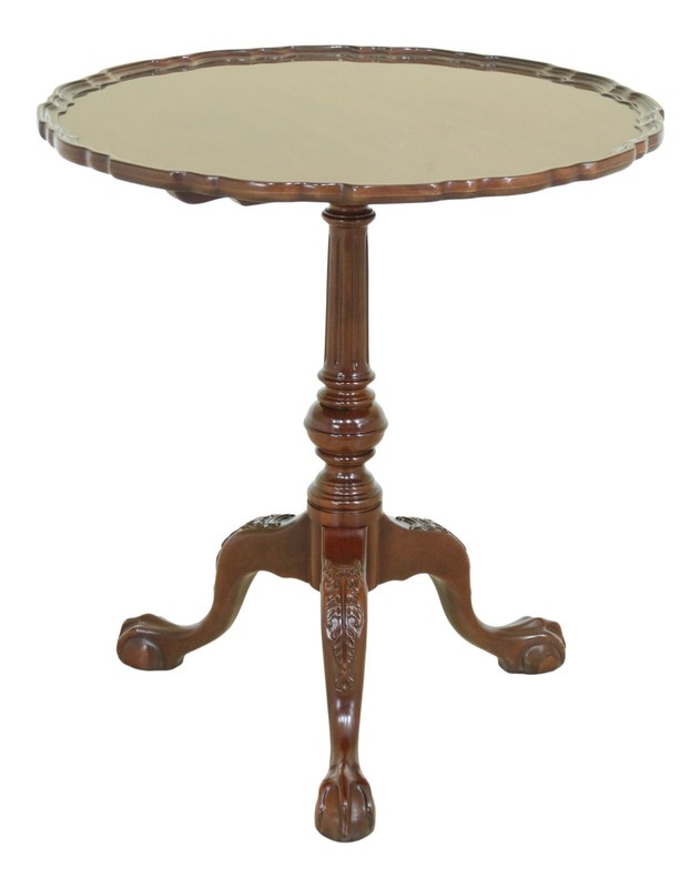 50622EC: SUTTON Ball & Claw Chippendale Mahogany Piecrust Table