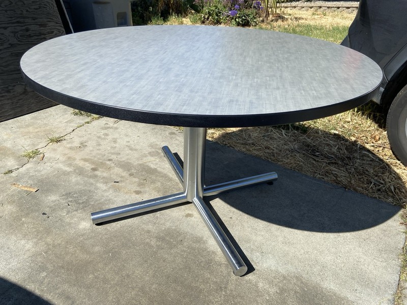 Florence Knoll Style Mid Century Modern Conference Room Table 48”/48”/29”