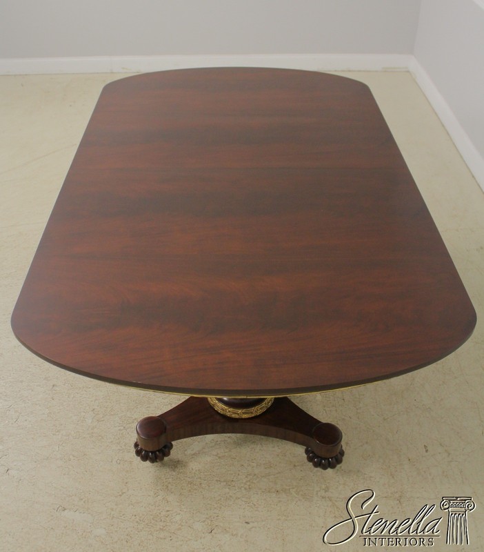 L55964: JOHN WIDDICOMB Neoclassical Mahogany Pedestal Dining Room Table gallery