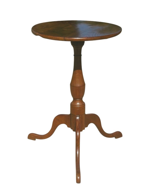 Federal Style Mahogany Tilting Wine Table with Snake Leg Base - Perfect Size gallery
