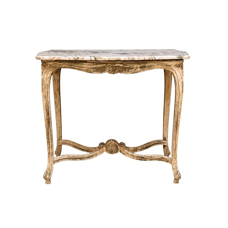 20th Century French Louis XV Style Table with Marble Top