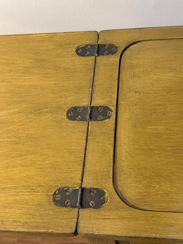 🧵 Antique Primitive Drop Leaf Sewing Table – Lift Top Storage – 28” Tall gallery