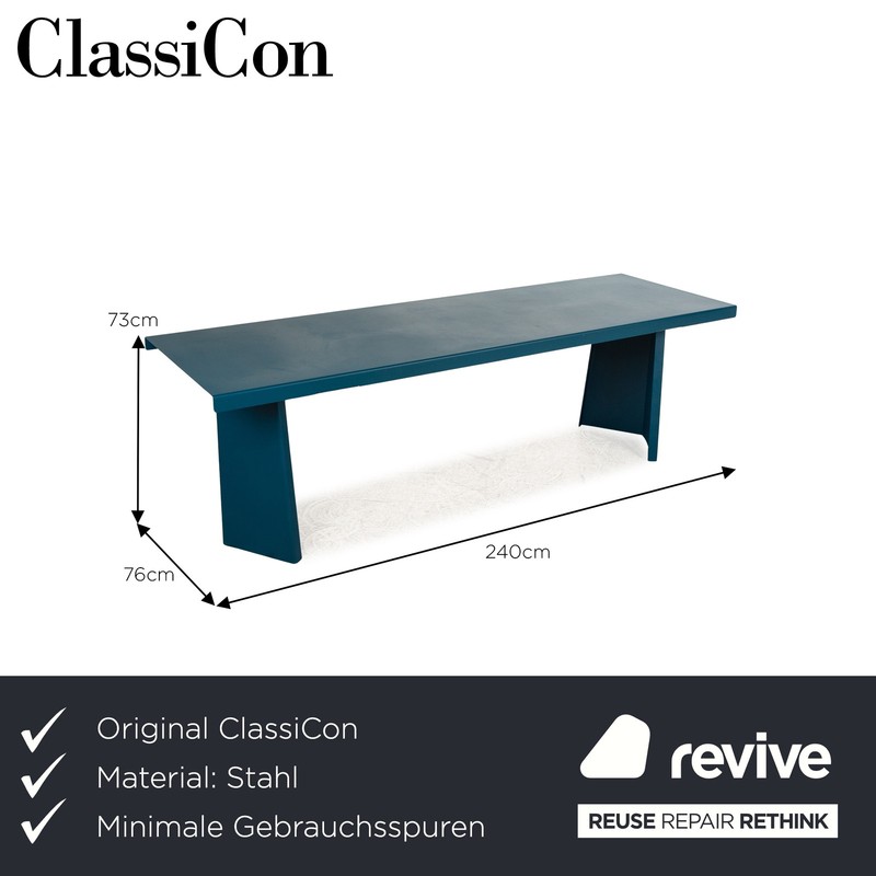 Classicon Palas Steel Dining Table Blue 240 x 73 x 76 cm gallery
