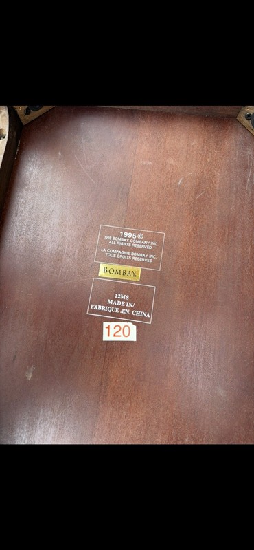 Vintage Bombay Company End Table Side Table Mahogany Cherry Wood ? 1995 4 Tier gallery