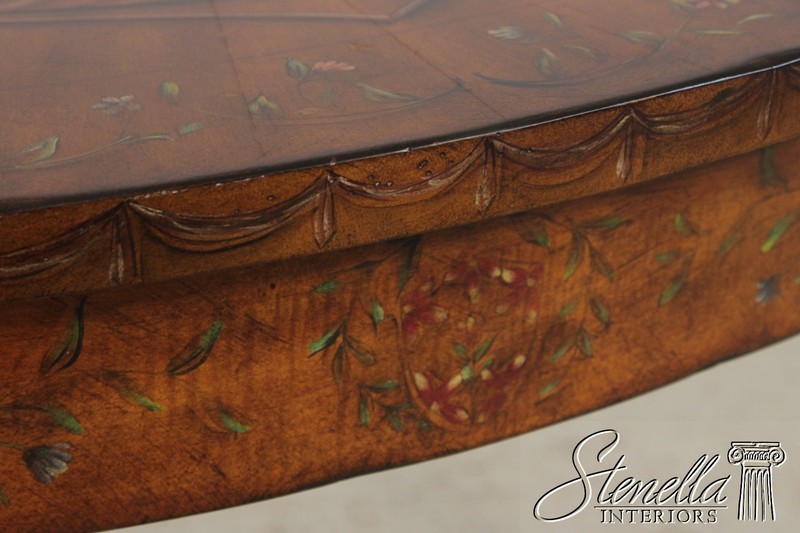 30424EC: Adam Paint Decorated 1/2 Round Console Hall Table gallery