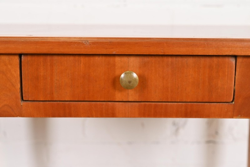 Baker Furniture French Regency Louis XVI Cherry and Gilt Wood Petite Desk gallery