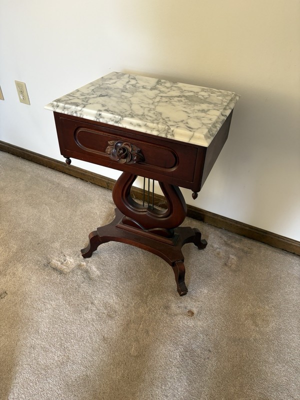 Marble top Harp Table