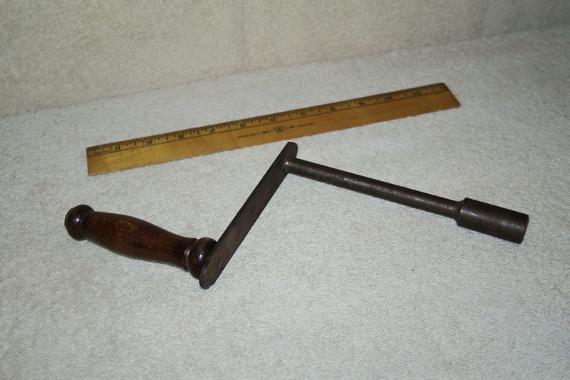 Vintage 1/2” Table Extending Winder, Crank, Winding Handle, Old Tool, English gallery