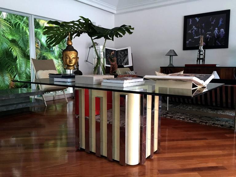Glass Top Cityscape Dining Table Paul Evans gallery