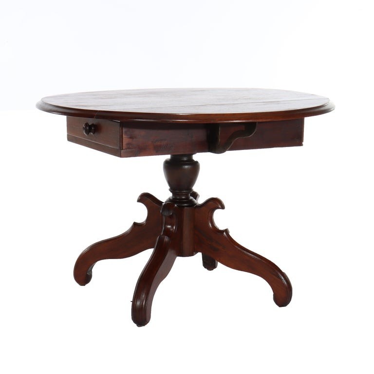 Antique Victorian Walnut Drop Leaf Table C1890 gallery