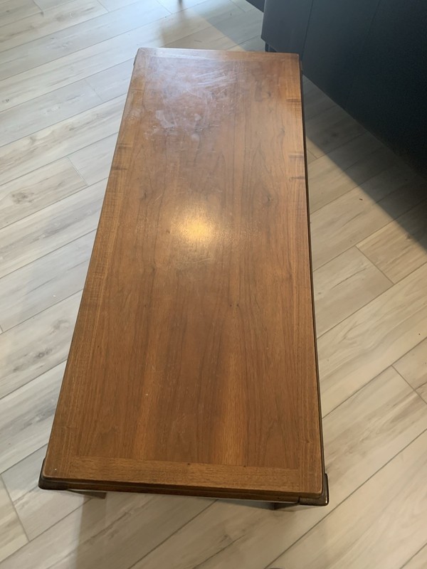 Vintage Lane Mid Century Modern Rectangular Walnut Wood Coffee Table 49 In Long gallery