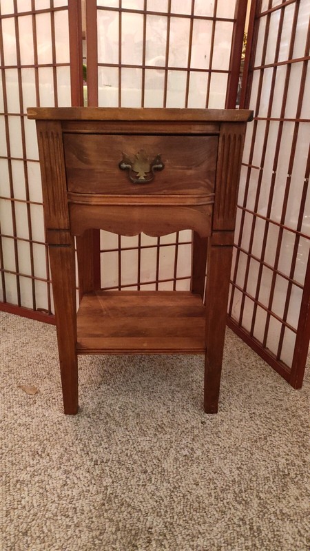 Vintage Wooden Accent Table- 26x15x14